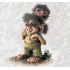 840178 Troll man with his child