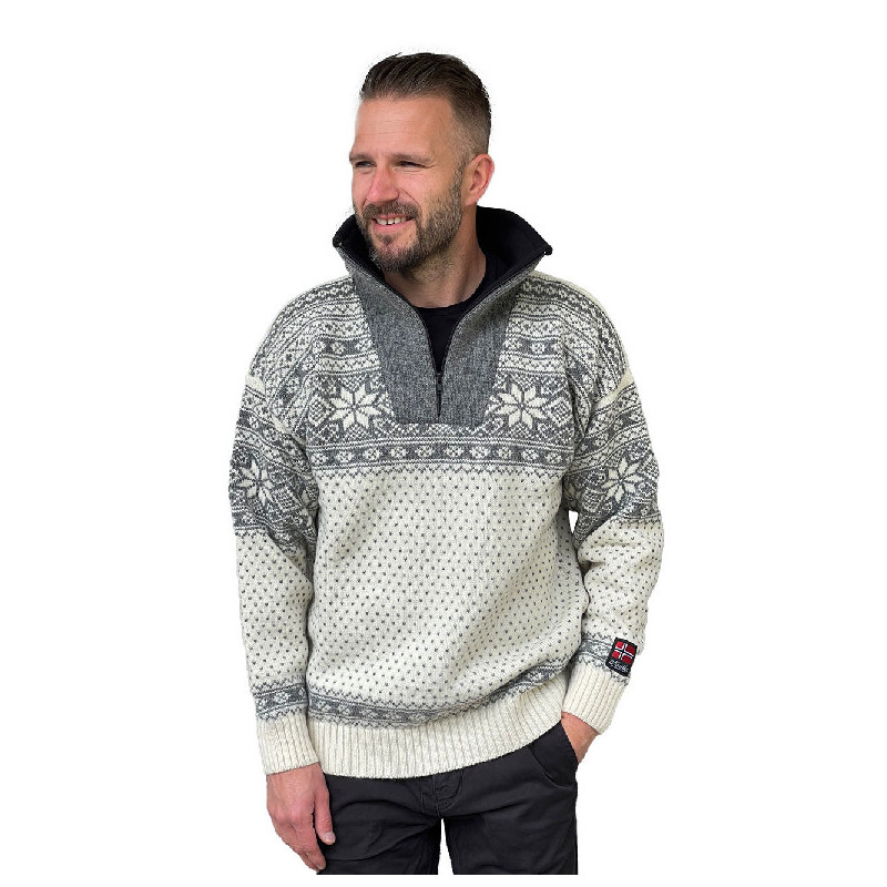 Nordlys snøkrystall unisex i hvit/grå