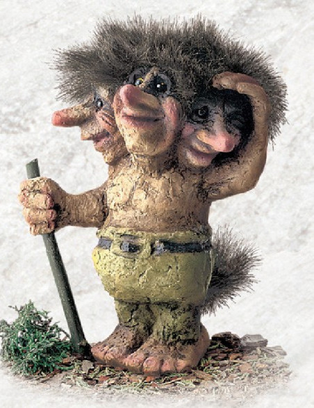 A tre teste troll