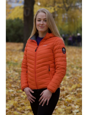 Dunjakke dame oransje