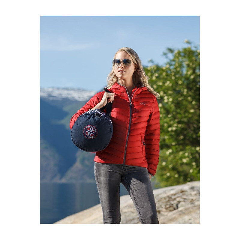 Piumino Ultraleggero giacca con cappuccio, donna, rosso