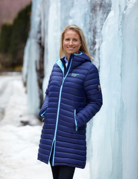 Piumino Ultraleggero cappotto blu marino, donna
