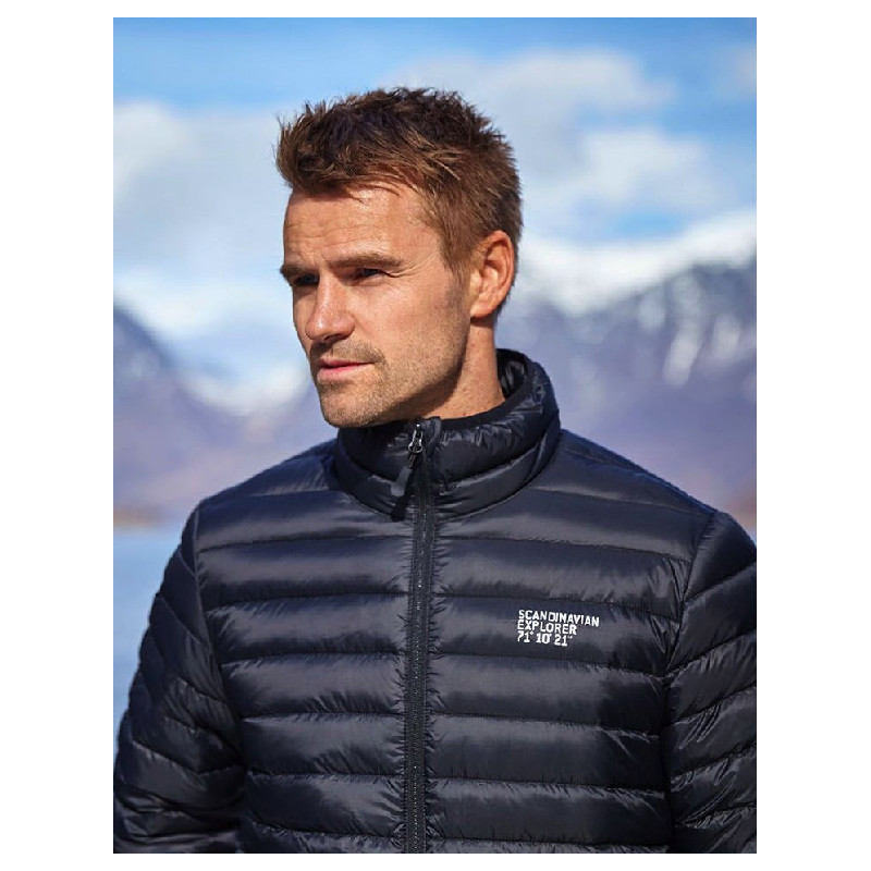 Ultraligero Chaqueta de plumas Negro, Sin capucha, Unisex