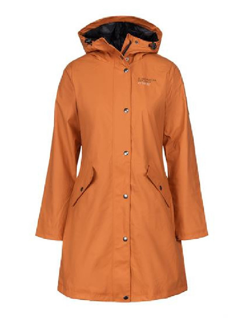 Pioggia cappotto donna arancione