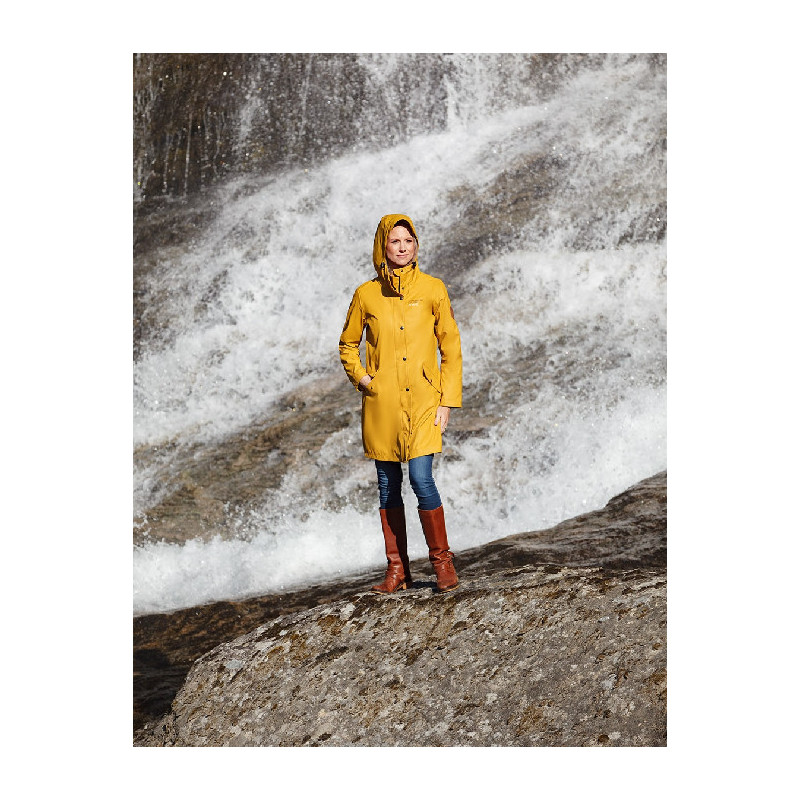 Pioggia cappotto donna giallo