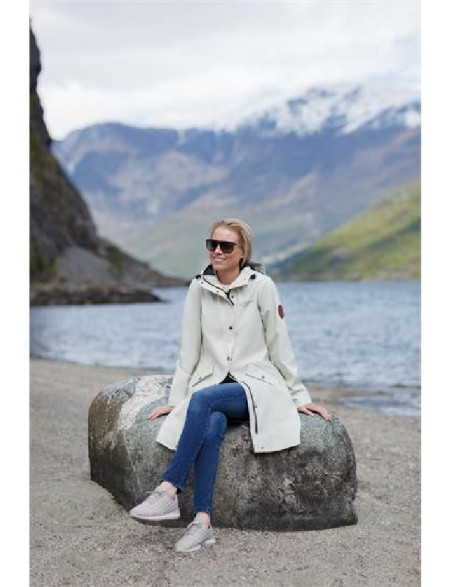 Pioggia cappotto donna bianco