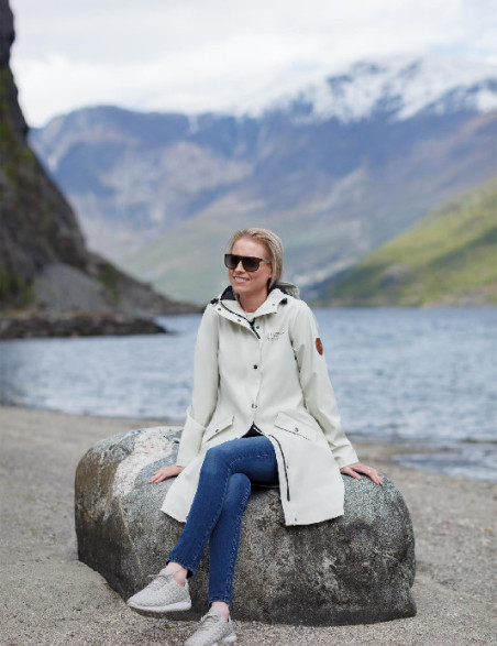 Pioggia cappotto donna bianco