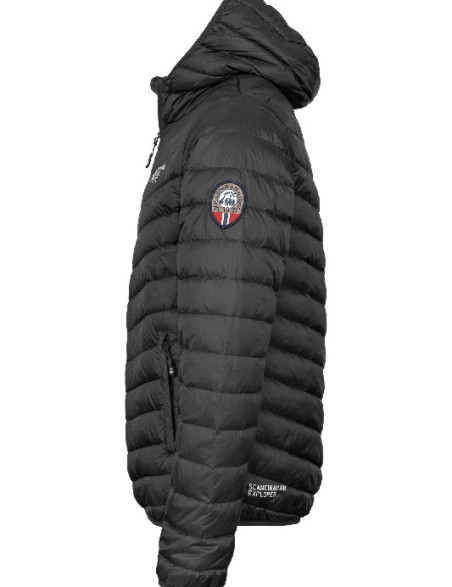 Dunjakke unisex Sort m/hette