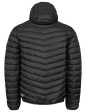 Dunjakke unisex Sort m/hette