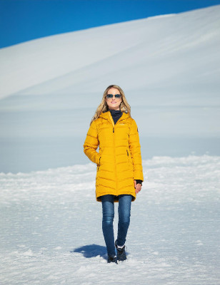 Winter cappotto piumino giallo