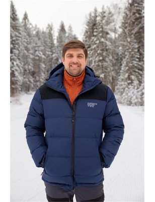 Vinter Dunjakke marine/Sort