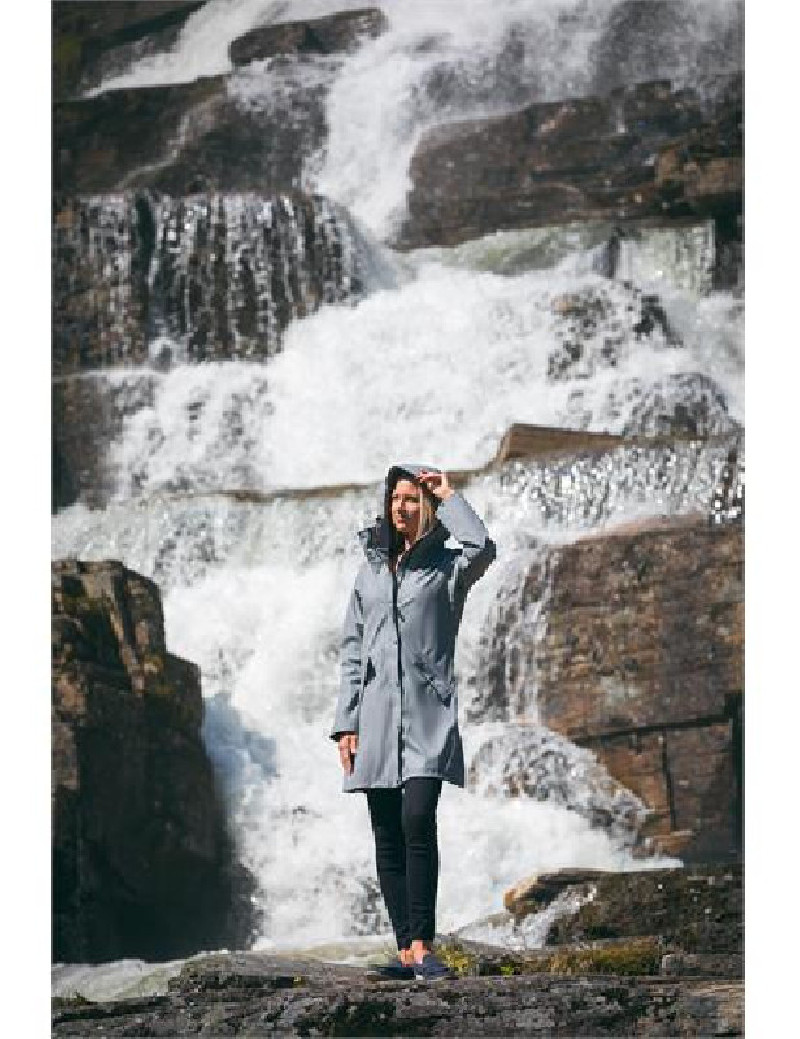 Impermeable Mujer gris claro