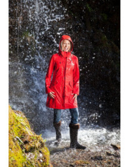 Pioggia cappotto donna rosso