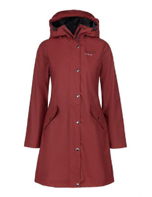 Pioggia cappotto donna Wine rosso