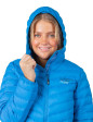 Piumino Ultraleggero giacca donna con cappuccio, blu