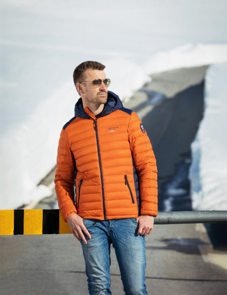 Piumino Ultraleggero giacca , arancione/blu marino, Uni