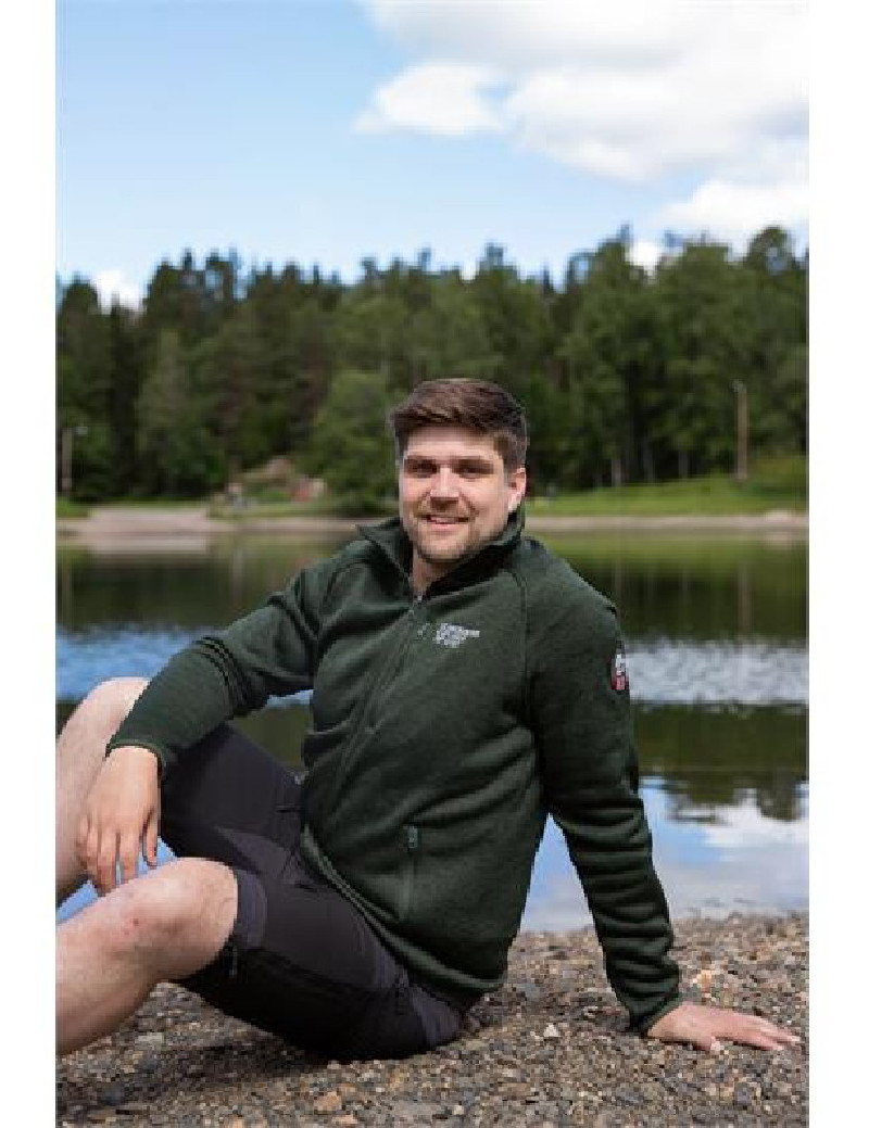 Fleece jakke unisex grønn