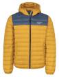 Piumino Ultraleggero giacca con cappuccio, giallo/blu marino