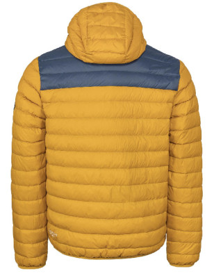 Piumino Ultraleggero giacca con cappuccio, giallo/blu marino
