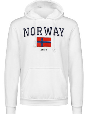 Norway bianco Felpa con cappuccio