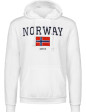 Norway bianco Felpa con cappuccio