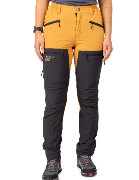 Donna escursionismo pantaloni giallo/scuro grigio