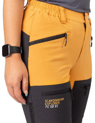 Donna escursionismo pantaloni giallo/scuro grigio