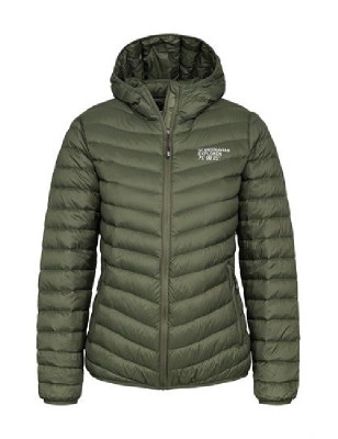 Piumino Ultraleggero giacca con cappuccio, scuro verde