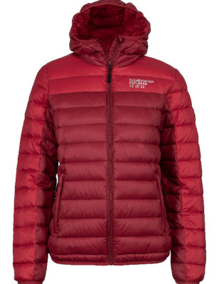 Piumino Ultraleggero giacca con cappuccio, scuro rosso/rosso