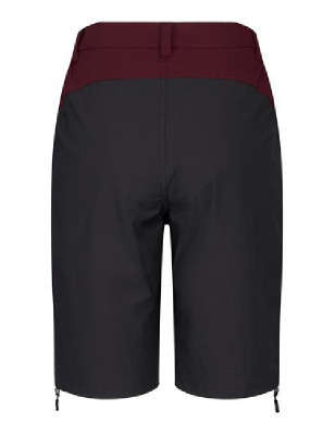 Turshorts dame grå/vinrød
