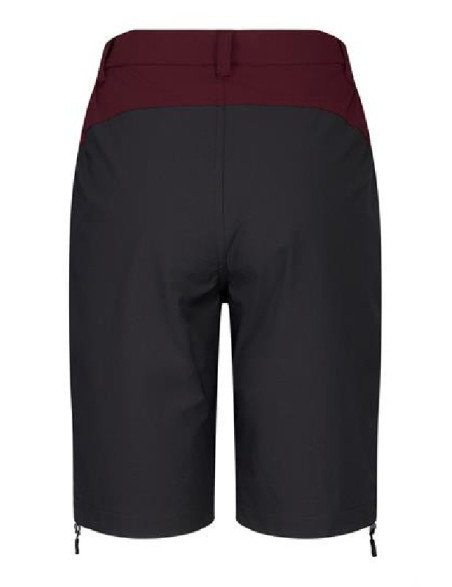 Turshorts dame grå/vinrød