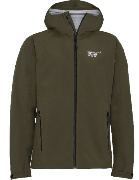 Pioggia giacca melange Unisex Oliva