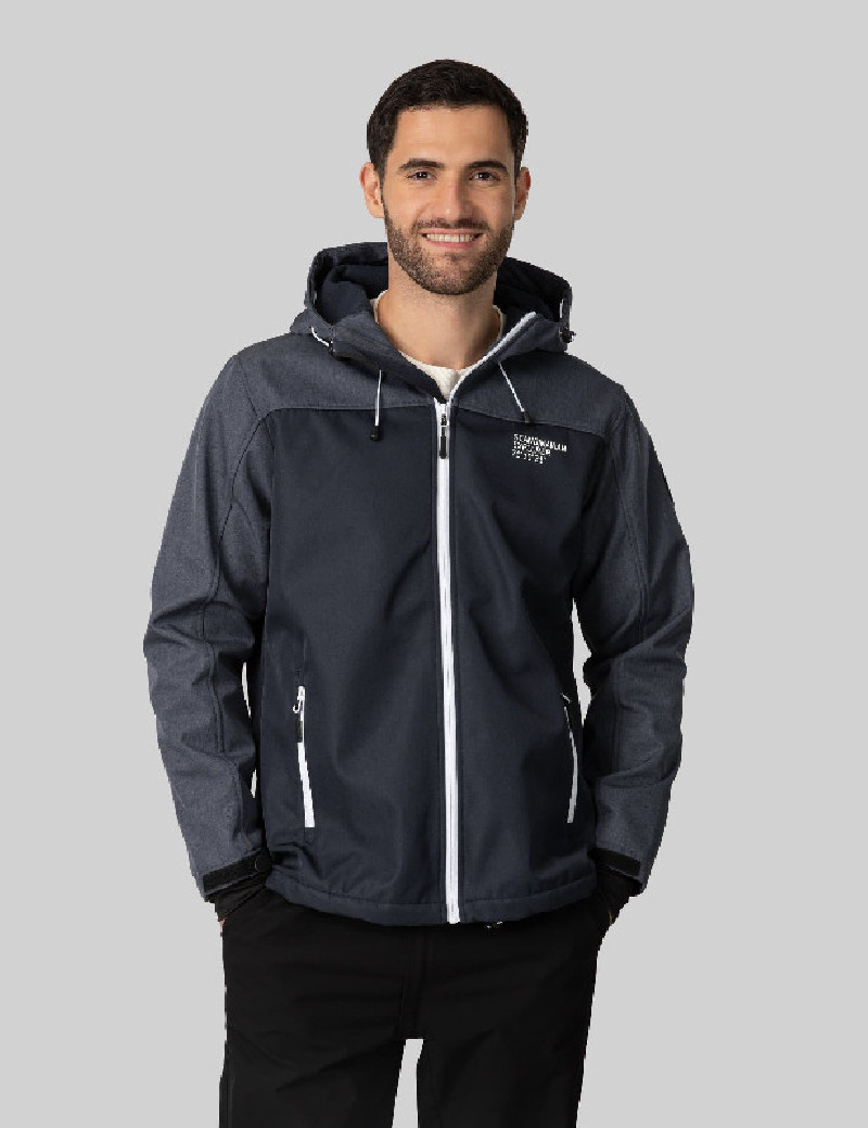 Unisex Softshell Jacket Melange Navy/Grey