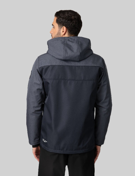 Unisex Softshell giacca Melange blu marino/grigio