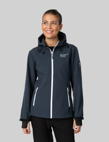 Donna Softshell giacca Melange blu marino