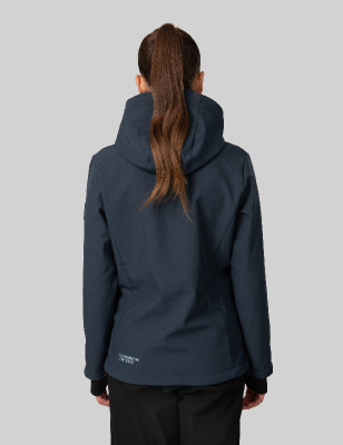 Dame Softshell Jakket Melange Marine Blå
