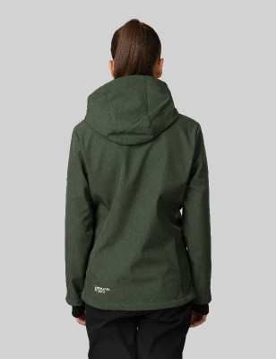 Dame Softshell Jakket Melange Skogsgrønn