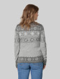 Tradizionale Lana merino donna maglione grigio