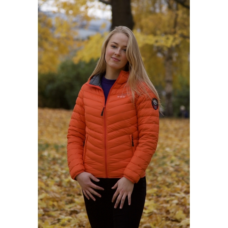 Chaqueta ligera de plumas Lady naranjaScandinavian Explorer