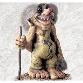 840103 Old troll with walking stick large