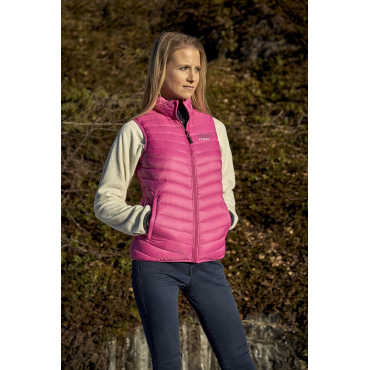 light blue down vest