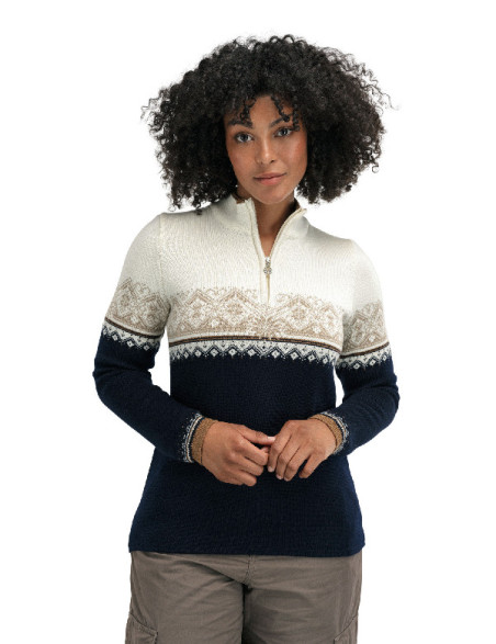 Moritz donna maglione in blu marino bronze beige bianco sporco