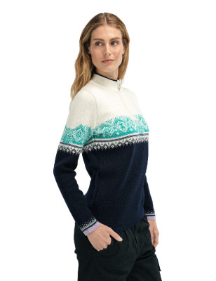 Moritz donna maglione in Turchese/bianco/blu marino