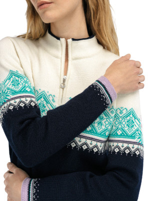 Moritz donna maglione in Turchese/bianco/blu marino