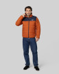Ultraligero Chaqueta de plumas , Naranja/Azul marino, Unisex