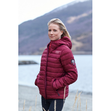 Down Jacket Seamless Wine Red