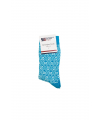 Turquoise Socks with Norwegian pattern