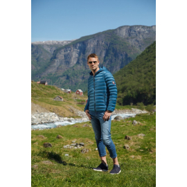Ultra Light Down Jacket Shiny Ocean Blue