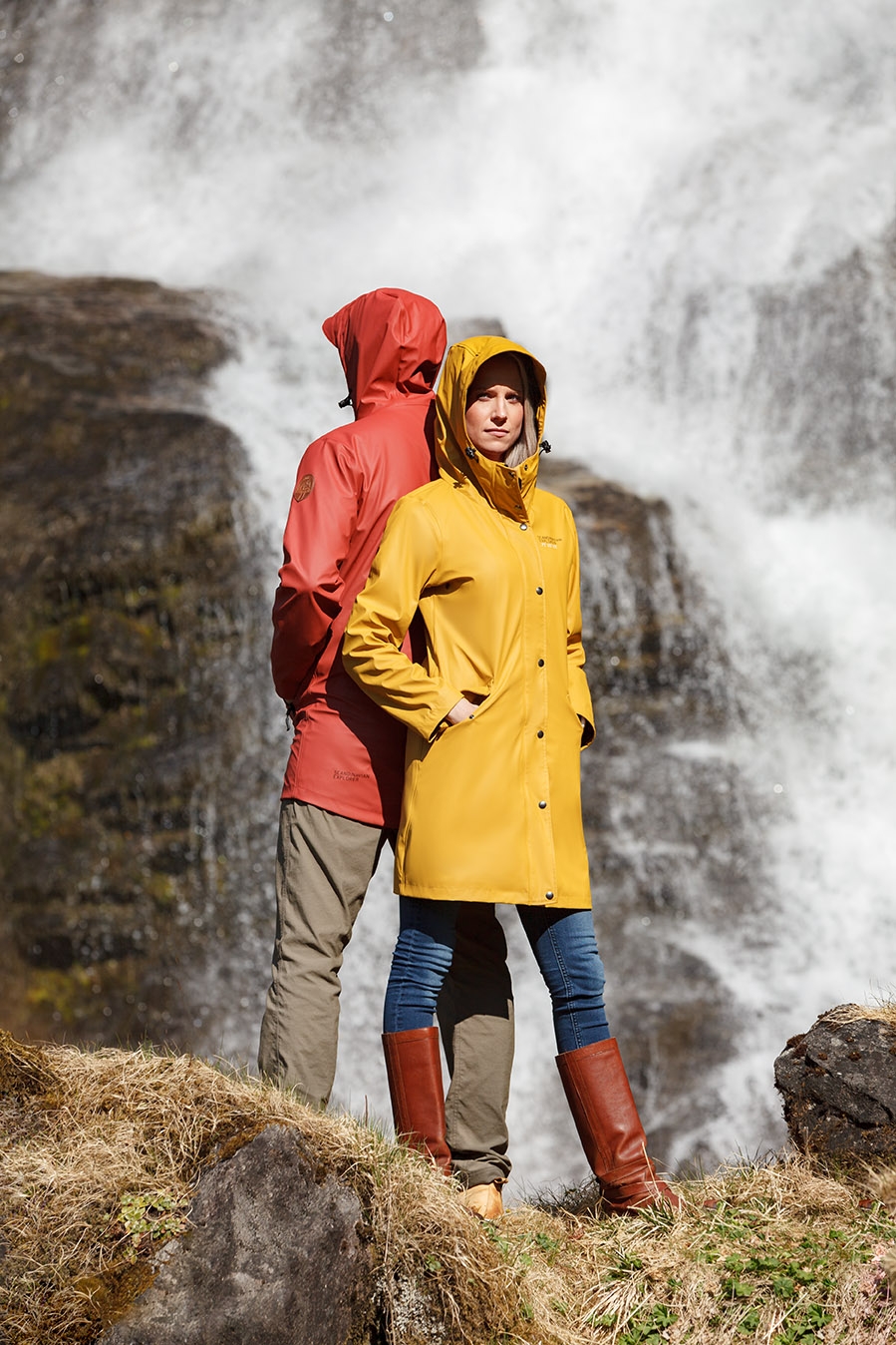 Ladies yellow deals waterproof coat