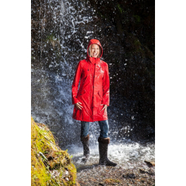 Hunter red 2025 rain coat